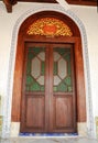 Main entrance door of Kampung Kling Mosque at Malacca, Malaysia Royalty Free Stock Photo